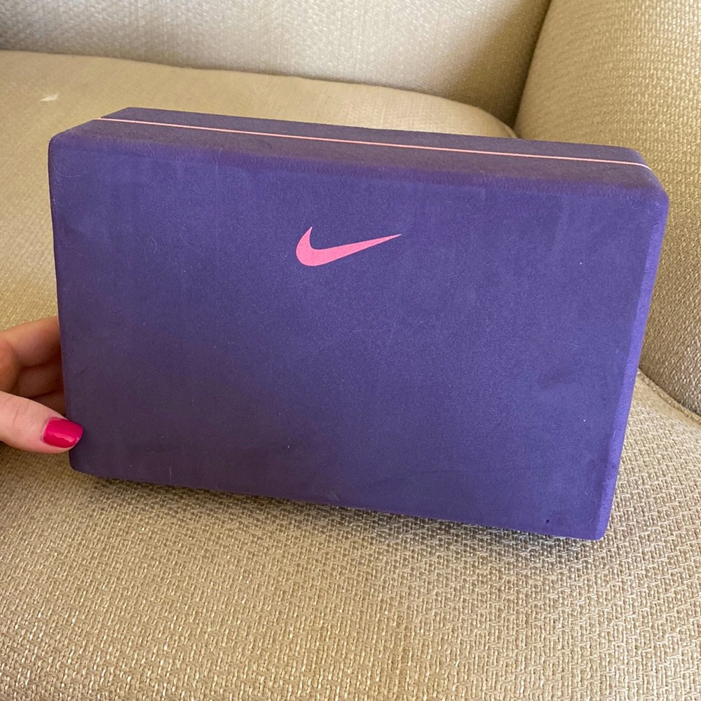 Purple Nike yoga block